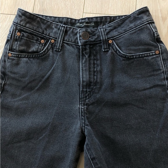 Mavi Wide Leg Cropped Raw Hem Black Jeans Size 24 - Picture 7 of 14